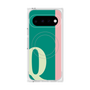 プレミアムスクエアケース with Pixelsnap［ オリジナル - initial color line - Q green ］