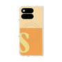 プレミアムスクエアケース with Pixelsnap［ オリジナル - initial two tone - S orange ］