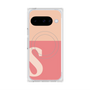プレミアムスクエアケース with Pixelsnap［ オリジナル - initial two tone - S pink ］