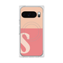 プレミアムスクエアケース with Pixelsnap［ オリジナル - initial two tone - S pink ］
