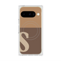 プレミアムスクエアケース with Pixelsnap［ オリジナル - initial two tone - S brown ］