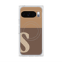 プレミアムスクエアケース with Pixelsnap［ オリジナル - initial two tone - S brown ］