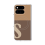プレミアムスクエアケース with Pixelsnap［ オリジナル - initial two tone - S brown ］