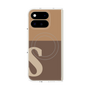 プレミアムスクエアケース with Pixelsnap［ オリジナル - initial two tone - S brown ］