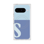 プレミアムスクエアケース with Pixelsnap［ オリジナル - initial two tone - S blue ］