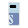 プレミアムスクエアケース with Pixelsnap［ オリジナル - initial two tone - S blue ］