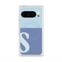 プレミアムスクエアケース with Pixelsnap［ オリジナル - initial two tone - S blue ］