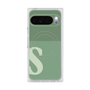 プレミアムスクエアケース with Pixelsnap［ オリジナル - initial two tone - S green ］
