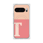 プレミアムスクエアケース with Pixelsnap［ オリジナル - initial two tone - T pink ］