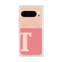 プレミアムスクエアケース with Pixelsnap［ オリジナル - initial two tone - T pink ］
