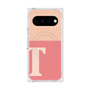 プレミアムスクエアケース with Pixelsnap［ オリジナル - initial two tone - T pink ］