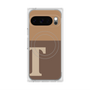 プレミアムスクエアケース with Pixelsnap［ オリジナル - initial two tone - T brown ］