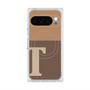 プレミアムスクエアケース with Pixelsnap［ オリジナル - initial two tone - T brown ］