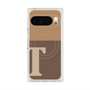 プレミアムスクエアケース with Pixelsnap［ オリジナル - initial two tone - T brown ］
