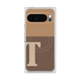 プレミアムスクエアケース with Pixelsnap［ オリジナル - initial two tone - T brown ］