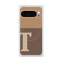 プレミアムスクエアケース with Pixelsnap［ オリジナル - initial two tone - T brown ］