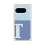 プレミアムスクエアケース with Pixelsnap［ オリジナル - initial two tone - T blue ］