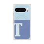 プレミアムスクエアケース with Pixelsnap［ オリジナル - initial two tone - T blue ］
