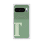 プレミアムスクエアケース with Pixelsnap［ オリジナル - initial two tone - T green ］