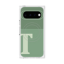 プレミアムスクエアケース with Pixelsnap［ オリジナル - initial two tone - T green ］