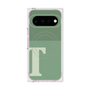プレミアムスクエアケース with Pixelsnap［ オリジナル - initial two tone - T green ］