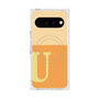 プレミアムスクエアケース with Pixelsnap［ オリジナル - initial two tone - U orange ］