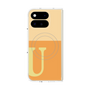 プレミアムスクエアケース with Pixelsnap［ オリジナル - initial two tone - U orange ］