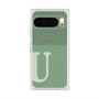 プレミアムスクエアケース with Pixelsnap［ オリジナル - initial two tone - U green ］