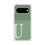 プレミアムスクエアケース with Pixelsnap［ オリジナル - initial two tone - U green ］