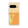 プレミアムスクエアケース with Pixelsnap［ オリジナル - initial two tone - V orange ］