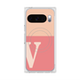 プレミアムスクエアケース with Pixelsnap［ オリジナル - initial two tone - V pink ］