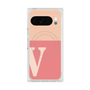 プレミアムスクエアケース with Pixelsnap［ オリジナル - initial two tone - V pink ］