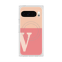 プレミアムスクエアケース with Pixelsnap［ オリジナル - initial two tone - V pink ］