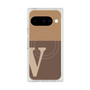 プレミアムスクエアケース with Pixelsnap［ オリジナル - initial two tone - V brown ］