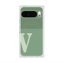 プレミアムスクエアケース with Pixelsnap［ オリジナル - initial two tone - V green ］