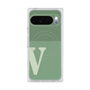 プレミアムスクエアケース with Pixelsnap［ オリジナル - initial two tone - V green ］