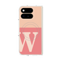 プレミアムスクエアケース with Pixelsnap［ オリジナル - initial two tone - W pink ］