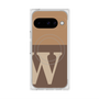 プレミアムスクエアケース with Pixelsnap［ オリジナル - initial two tone - W brown ］
