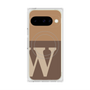 プレミアムスクエアケース with Pixelsnap［ オリジナル - initial two tone - W brown ］