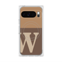 プレミアムスクエアケース with Pixelsnap［ オリジナル - initial two tone - W brown ］