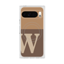 プレミアムスクエアケース with Pixelsnap［ オリジナル - initial two tone - W brown ］