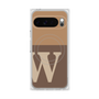プレミアムスクエアケース with Pixelsnap［ オリジナル - initial two tone - W brown ］