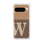 プレミアムスクエアケース with Pixelsnap［ オリジナル - initial two tone - W brown ］