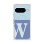 プレミアムスクエアケース with Pixelsnap［ オリジナル - initial two tone - W blue ］