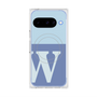 プレミアムスクエアケース with Pixelsnap［ オリジナル - initial two tone - W blue ］