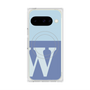 プレミアムスクエアケース with Pixelsnap［ オリジナル - initial two tone - W blue ］