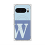 プレミアムスクエアケース with Pixelsnap［ オリジナル - initial two tone - W blue ］