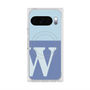 プレミアムスクエアケース with Pixelsnap［ オリジナル - initial two tone - W blue ］