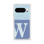 プレミアムスクエアケース with Pixelsnap［ オリジナル - initial two tone - W blue ］