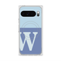 プレミアムスクエアケース with Pixelsnap［ オリジナル - initial two tone - W blue ］